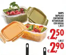 Deco Iperstore Snips Snipslock contenitore rettangolare con griglia offerta