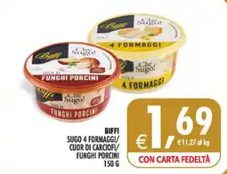Deco Supermercati Biffi Sugo 4 Formaggi/Cuor di Carciofi/Funghi Porcini offerta