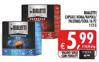 Bialetti capsule roma/napoli/palermo/deka