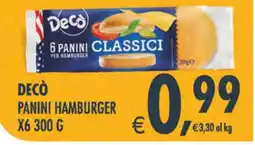 Deco Supermercati Decò panini hamburger offerta