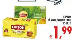 Deco Supermercati Lipton Tè Verde/Yellow Label offerta