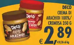 Deco Supermercati Decò crema di arachidi 100% / cremosa offerta