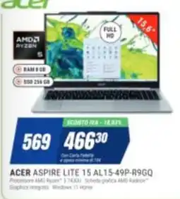 Leonardelli Acer Aspire Lite 15 AL15-49P-R9GQ offerta