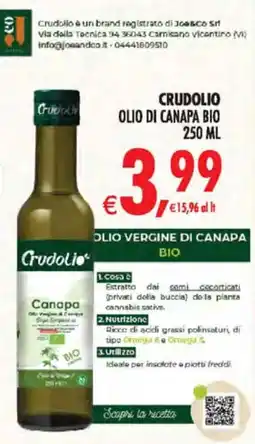 Deco Iperstore Crudolio olio di canapa bio offerta