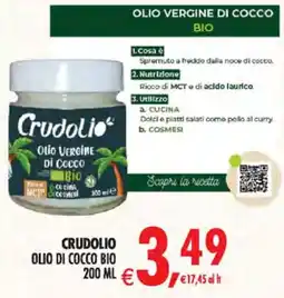 Deco Iperstore Crudolio olio di cocco bio offerta