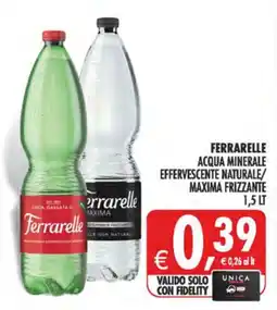 Deco Supermercati Ferrarelle acqua minerale effervescente naturale/maxima frizzante offerta