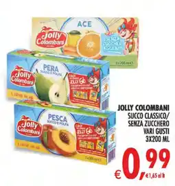 Deco Supermercati Jolly Colombani succo classico senza zucchero offerta