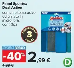 Carrefour Iper Panni Spontex Dual Action offerta