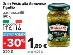 Carrefour Iper Gran Pesto alla Genovese Tigullio offerta