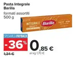 Carrefour Iper Pasta Integrale Barilla offerta