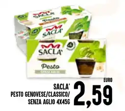 Al Discount Sacla' Pesto Genovese/Classico/Senza Aglio offerta