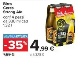 Carrefour Iper Birra Ceres Strong Ale offerta