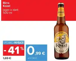 Carrefour Iper Birra Kozel offerta