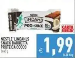 Pim Supermercati Nestlé Lindahls Snack Barretta Proteica Cocco offerta