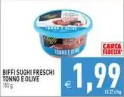 Pim Supermercati Biffi sughi freschi tonno e olive offerta