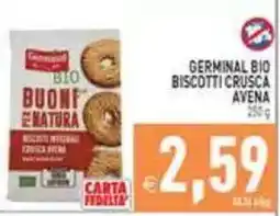 Pim Supermercati Germinal bio biscotti crusca avena offerta