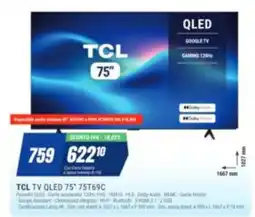 Leonardelli TCL TV QLED 75" offerta
