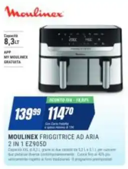 Leonardelli Moulinex friggitrice ad aria 2 in 1 offerta
