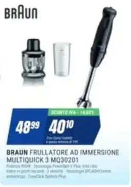 Leonardelli Braun frullatore ad immersione multiquick 3 mq30201 offerta