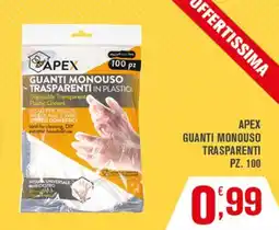 Conté Supermercati Apex guanti monouso trasparenti offerta