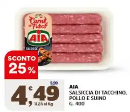 Ok Sigma AIA Salsiccia di tacchino, pollo e suino offerta