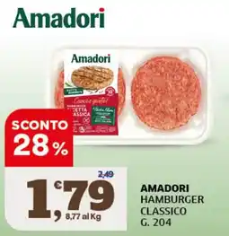 Ok Sigma Amadori hamburger classico offerta