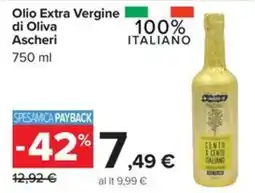 Carrefour Iper Olio Extra Vergine di Oliva Ascheri offerta