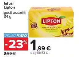 Carrefour Iper Infusi Lipton gusti assortiti offerta