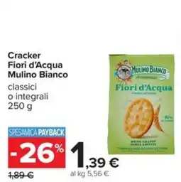 Carrefour Iper Cracker Fiori d'Acqua Mulino Bianco offerta
