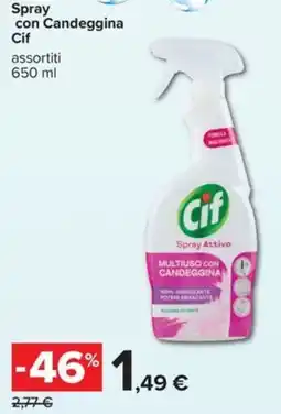 Carrefour Iper Spray con Candeggina Cif offerta