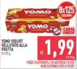 Pim Supermercati Yomo yogurt vellutato alla frutta offerta