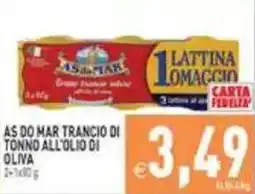 Pim Supermercati As do Mar trancio di tonno all'olio di oliva offerta