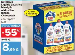 Carrefour Iper Detersivo liquido lavatrice Marsiglia o Muschio Bianco Chanteclair offerta