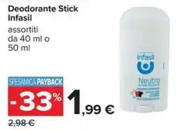 Carrefour Iper Deodorante Stick Infasil offerta