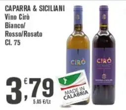Conté Supermercati Vino Cirò Bianco/Rosso/Rosato offerta