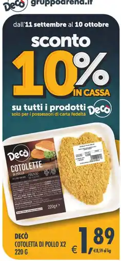 Deco Iperstore Decò Cotolette di pollo offerta