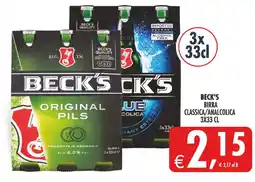 Deco Iperstore Beck's birra classica/analcolica offerta