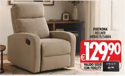 Deco Iperstore Poltrona recliner antracite/sabbia offerta