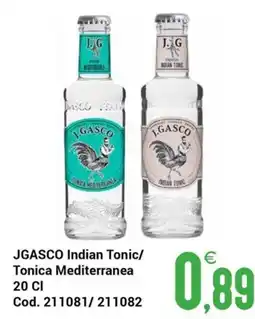 Centro Cash JGASCO Indian Tonic/Tonica Mediterranea offerta