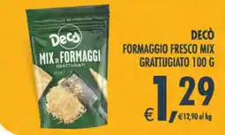 Deco Supermercati Decò mix di formaggi grattugiati offerta