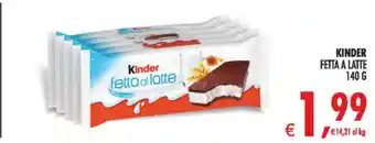 Deco Supermercati Kinder fetta a latte offerta