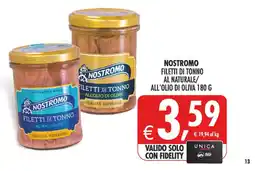 Deco Supermercati Nostromo filetti di tonno offerta