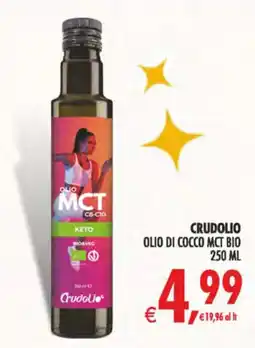 Deco Supermercati Crudolio olio di cocco mct bio offerta
