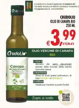 Deco Supermercati Crudolio olio vergine di canapa bio offerta