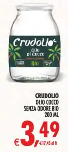 Deco Supermercati Crudolio olio cocco senza odore bio offerta