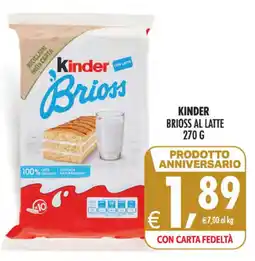 Deco Supermercati Kinder Brioss al latte offerta
