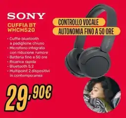 Fiducia & Convenienza Sony cuffia bt whch520 offerta