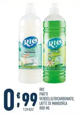 Gruppo Pascar Rio piatti verdello/bicarbonato, latte di mandorla offerta
