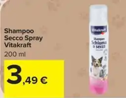 Carrefour Iper Shampoo Secco Spray Vitakraft offerta