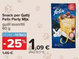 Carrefour Iper Snack per Gatti Felix Party Mix offerta